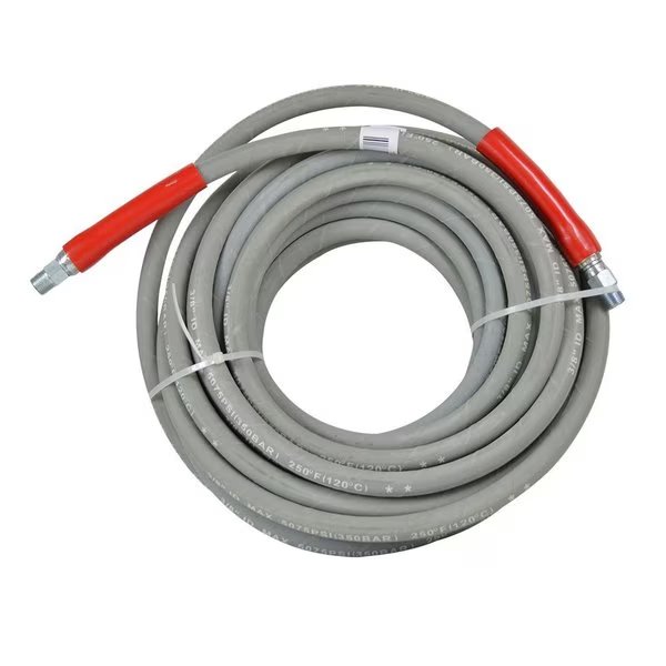 Double Braided Grey Rubber Hose 3/8